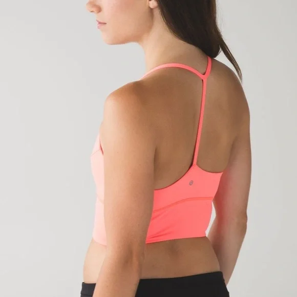 RARE Lululemon Twist Bra Long Line in Grapefruit | Size 2 - Picture 3 of 7